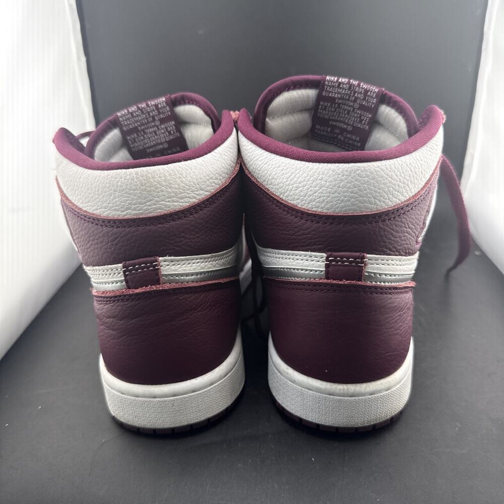 Nike Air Jordan 1 Retro High OG Bordeaux Men’s Size 8 555088-611 White Burgundy - Picture 5 of 8